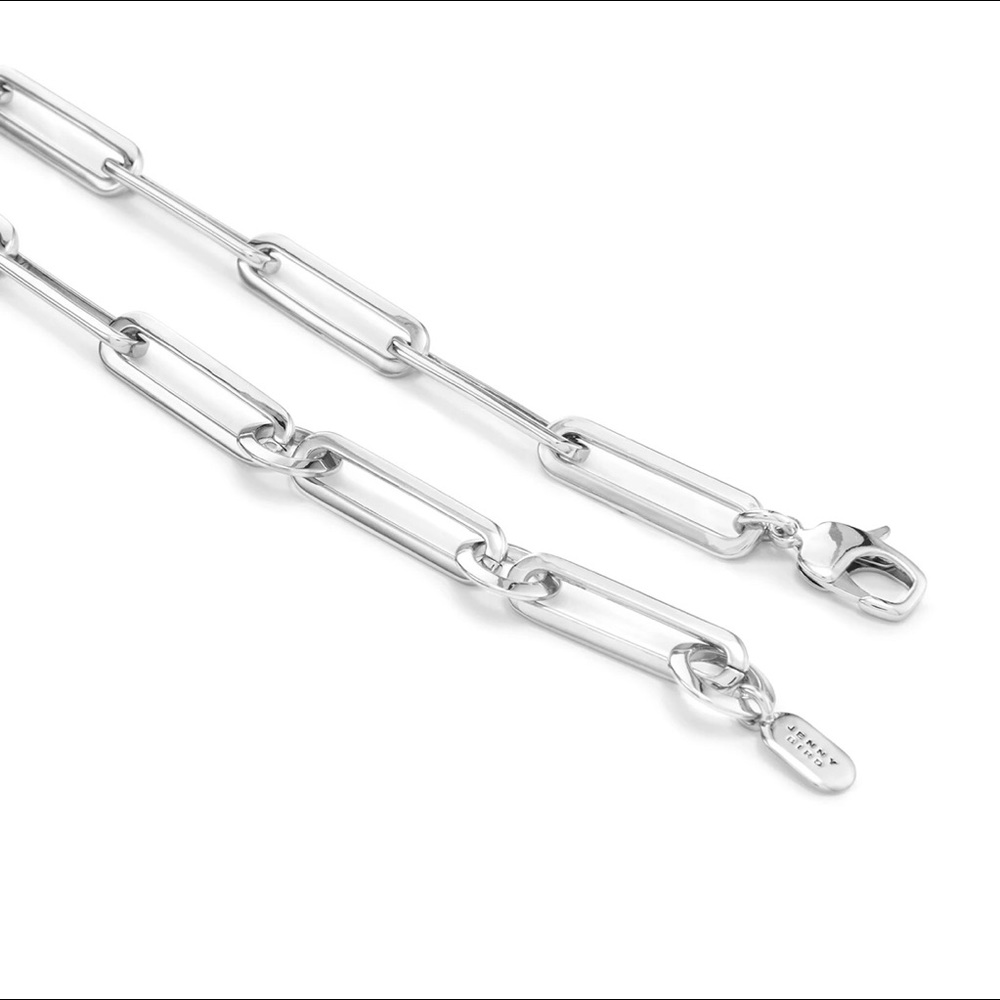 A JENNY BIRD ORIGINAL - THE STEVIE CHAIN LINK NECKLACE in high polished silver.